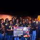 The Uganda Women's rugby team upon getting the reward