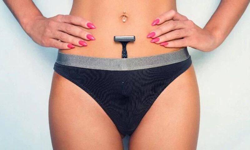 Shaving pubic hair