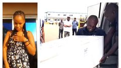 Gloria's body arrived yesterday from Dubai