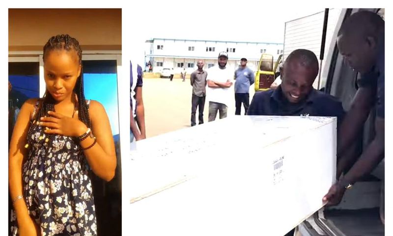 Gloria's body arrived yesterday from Dubai
