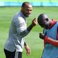 Lukaku and Thierry Henry during a Belgium training session