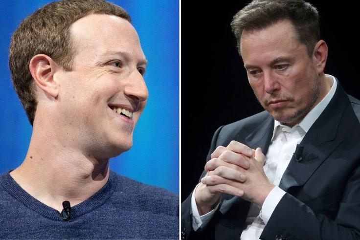 Elon Musk's lawyer sent a cease and desist letter to Mark Zuckerberg over the launch of the rival Twitter app, Threads.Christophe Morin/IP3/Getty Images; Chesnot/Getty Images