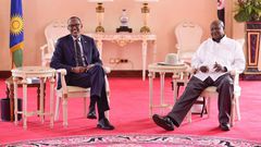 President Paul Kagame and Ugandan President Yoweri Museveni