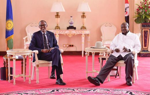 President Paul Kagame and Ugandan President Yoweri Museveni