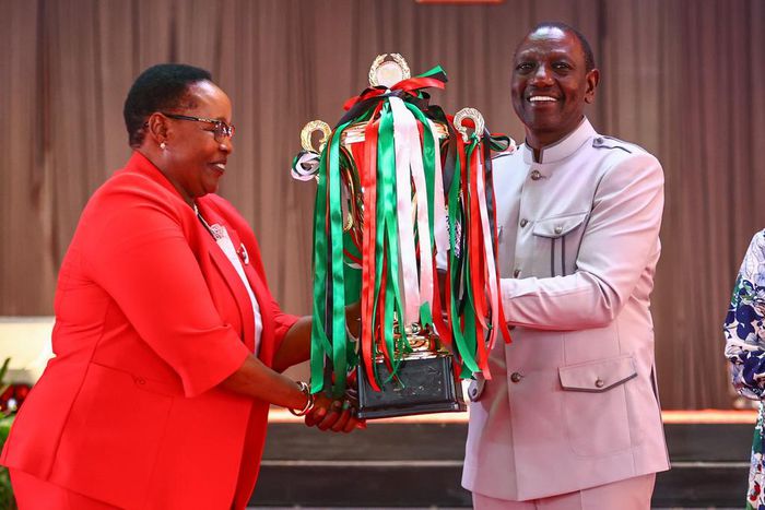 President William Ruto at the National Drama and Film Festival Winners’ State Concert held at Sagana State Lodge, Nyeri County on April 19, 2024