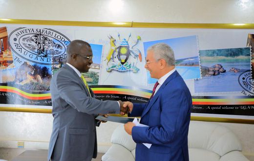 Mourad Amokrane, the ambassador-designate of Algeria to Uganda, presented copies of his Letters of Credence to the Minister of State for Foreign Affairs in charge of Regional Affairs, John Mulimba.