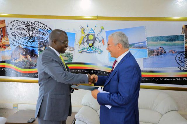 Mourad Amokrane, the ambassador-designate of Algeria to Uganda, presented copies of his Letters of Credence to the Minister of State for Foreign Affairs in charge of Regional Affairs, John Mulimba.