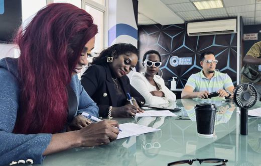 Cindy, Lilian and Jackie together with Aly Allibhai, CEO of Talent Africa Group made the concert announcement on Wednesday