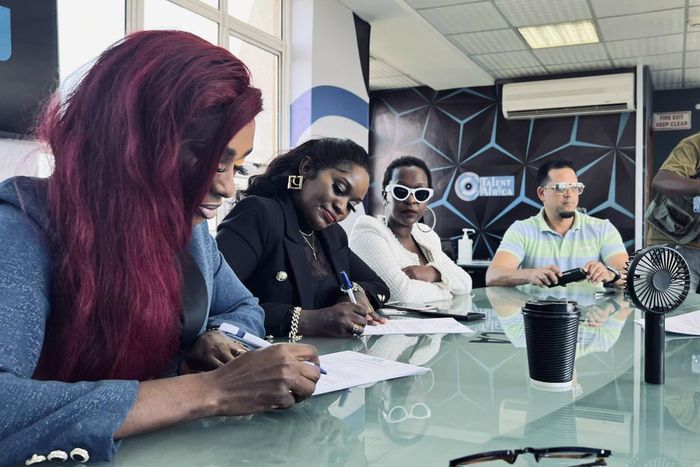 Cindy, Lilian and Jackie together with Aly Allibhai, CEO of Talent Africa Group made the concert announcement on Wednesday