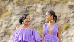 Spice Diana and her mother matching lavender gowns/Instagram