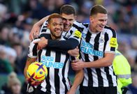 Newcastle United players celebrating