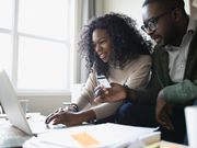 couple working on finances