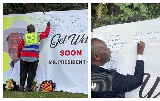 Members of the public can deliver their well wishes to President Museveni