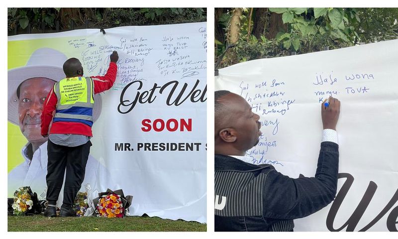 Members of the public can deliver their well wishes to President Museveni