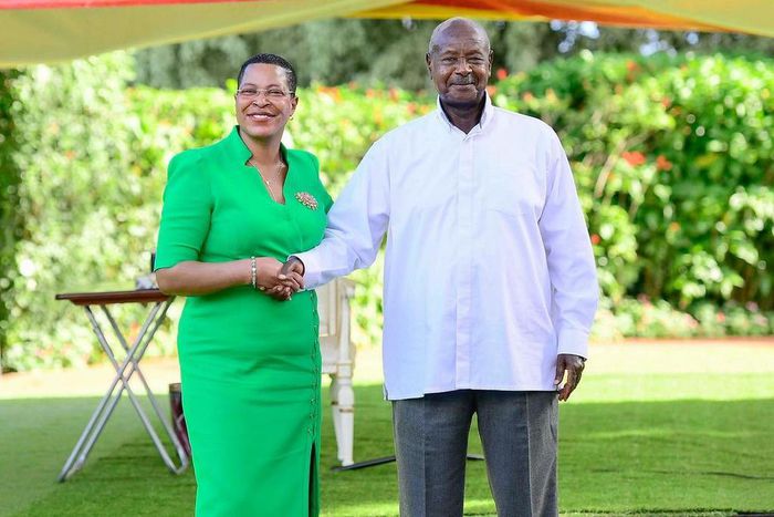 President Yoweri Museveni and Speaker Anitah Among