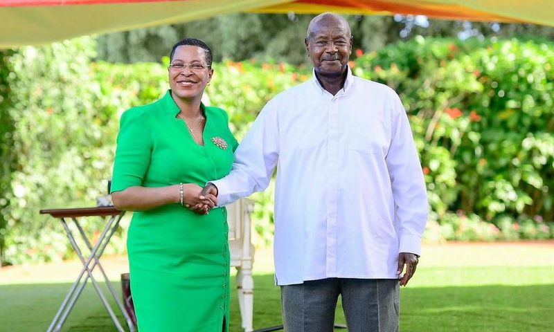 President Yoweri Museveni and Speaker Anitah Among