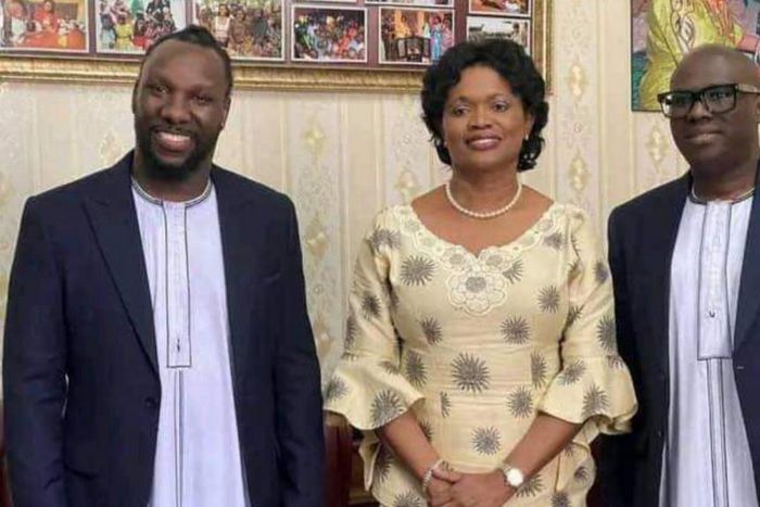 Ganda Boys with the Nabagereka of Buganda, Sylvia Nagginda