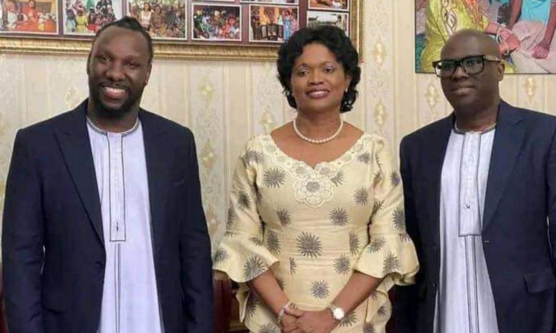 Ganda Boys with the Nabagereka of Buganda, Sylvia Nagginda