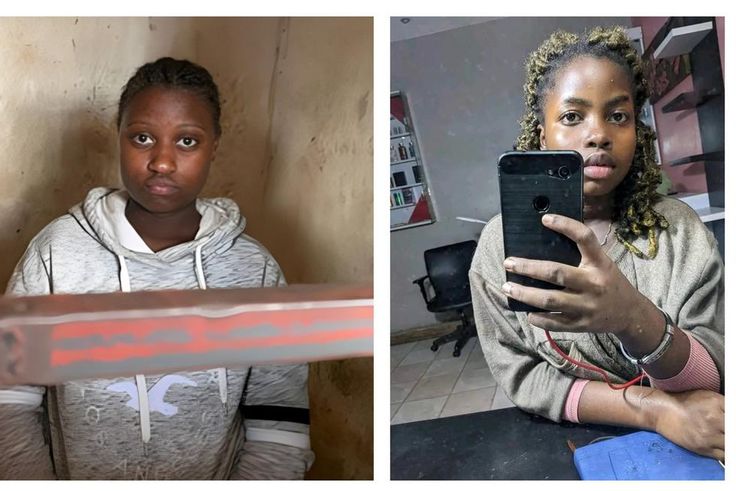 Queen Kaftah (L) who was accused of battering Pretty Nicole is now a free woman