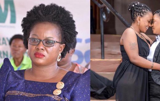 Susan Makula and Julie Birungi and her partner
