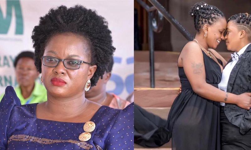 Susan Makula and Julie Birungi and her partner
