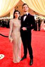 Jack Quaid and Claudia Doumit, who costar on "The Boys," made their red-carpet debut in elegant fashion.