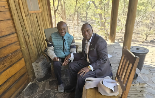 On his vacation, the Kabaka was visited by Joseph Ndawula, the Ugandan Ambassador to Namibia.