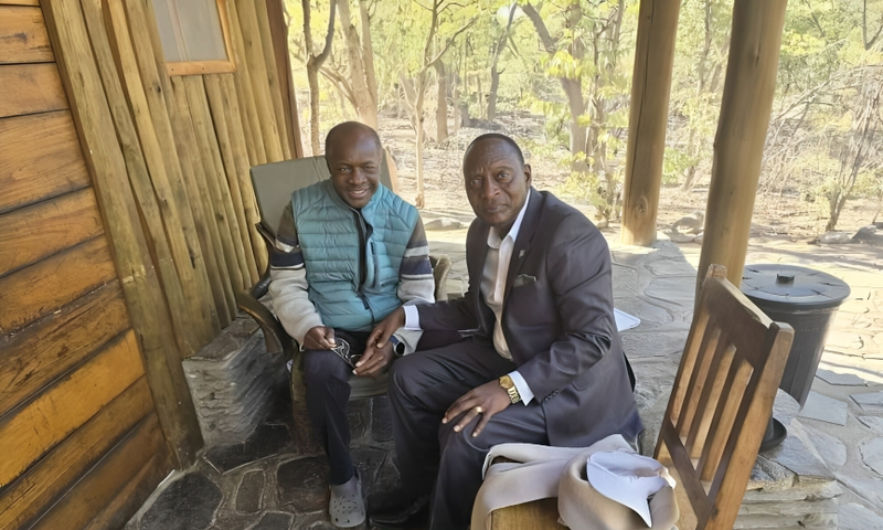 On his vacation, the Kabaka was visited by Joseph Ndawula, the Ugandan Ambassador to Namibia.