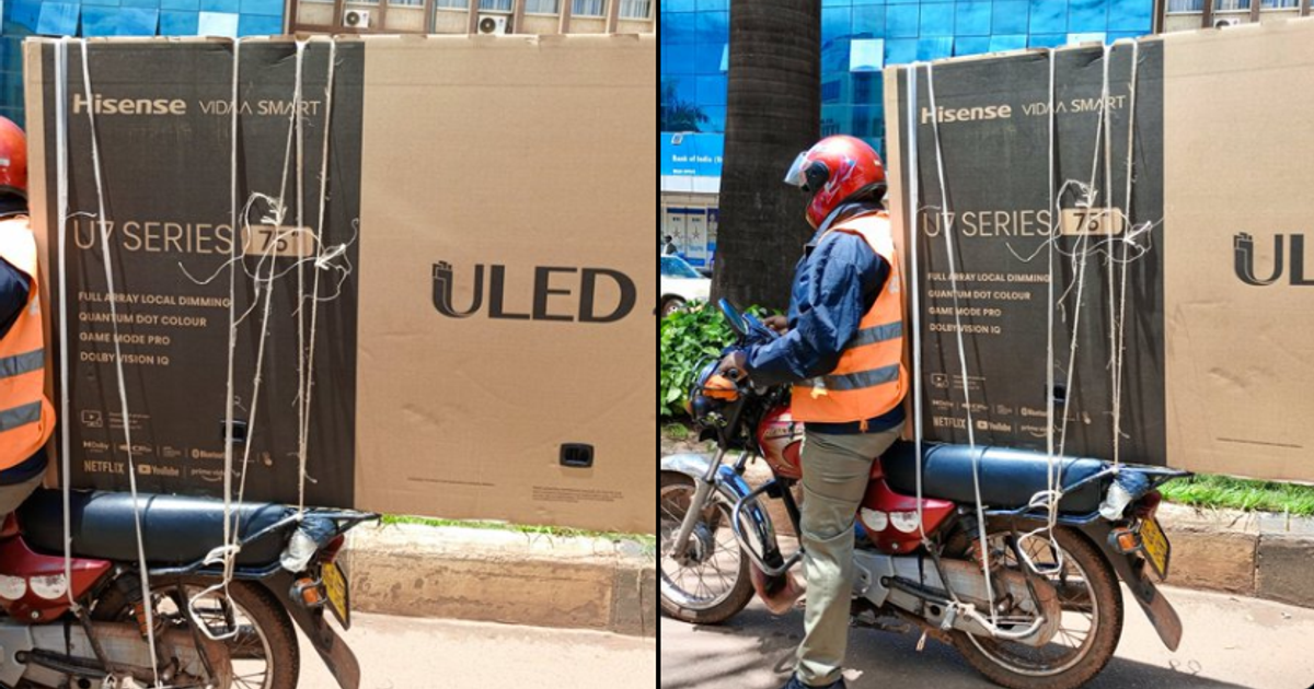 Why boda boda rider transporting expensive TV screen sparked heated ...