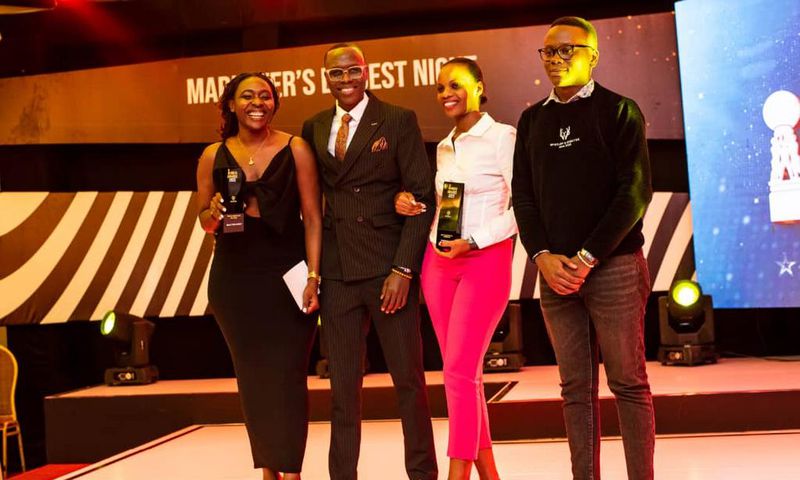 L-R: Rita Arinaitwe-Digital Director, Odongkara James the Art Director, Rona Atukunda the Digital Executive and Fortunate Bakka the Accounts Manager at Zeus