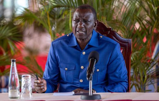President William Ruto chairing a meeting at State House, Nairobi on March 25, 2024