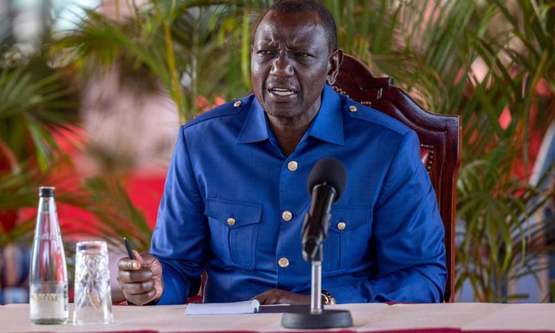 President William Ruto chairing a meeting at State House, Nairobi on March 25, 2024