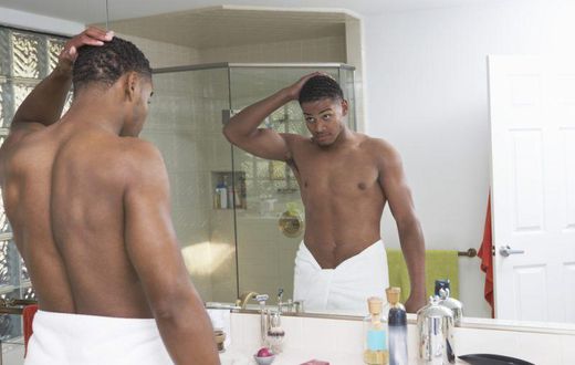 Before shower