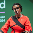 Winnie Byanyima speaking at the Norad Conference