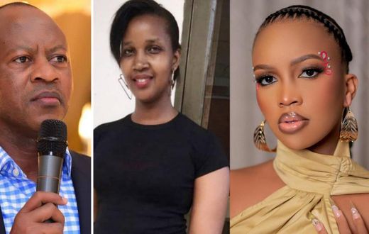 Frank Gashumba, Tina Mukuza and Sheilah Gashumba