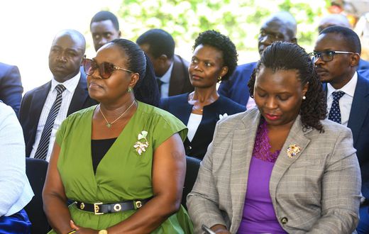 Minister Ruth Nankabirwa and Eng. Pauline Irene Batebe the Energy Ministry PS at the license handover