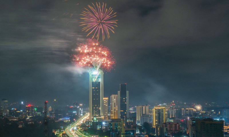 Fireworks display at GTC, Nairobi