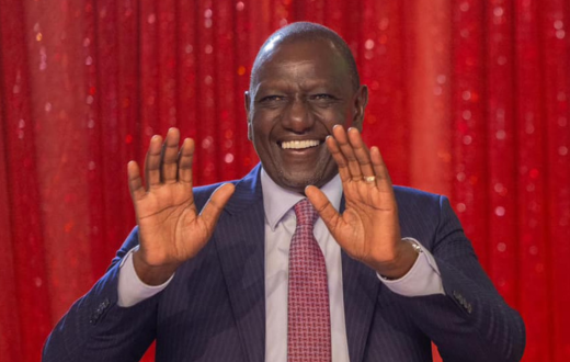 President William Ruto during the New Year's party at Kisii State Lodge