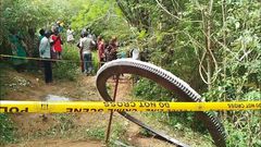 A metallic object that fell from the sky and landed in Mukuku Village, Makueni County, on December 30, 2024.