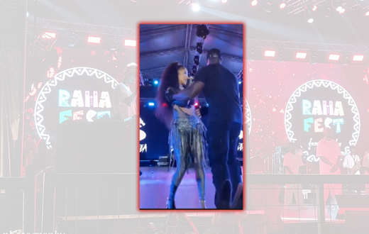Shensea was whisked off the stage by security at Raha Fest Concert in Nairobi