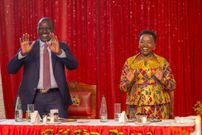 President William Ruto and First Lady Rachel Ruto during the New Year's party at Kisii State Lodge