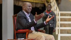 President William Ruto participated in a joint media interview with vernacular stations on March 31, 2025, at Sagana State Lodge.