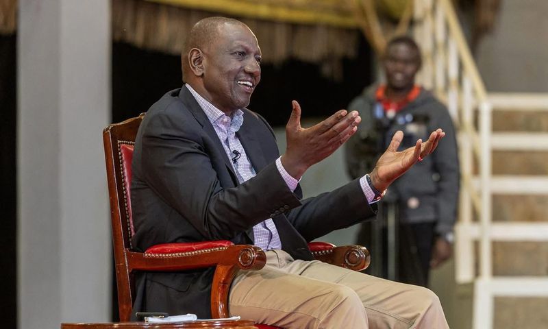 President William Ruto participated in a joint media interview with vernacular stations on March 31, 2025, at Sagana State Lodge.