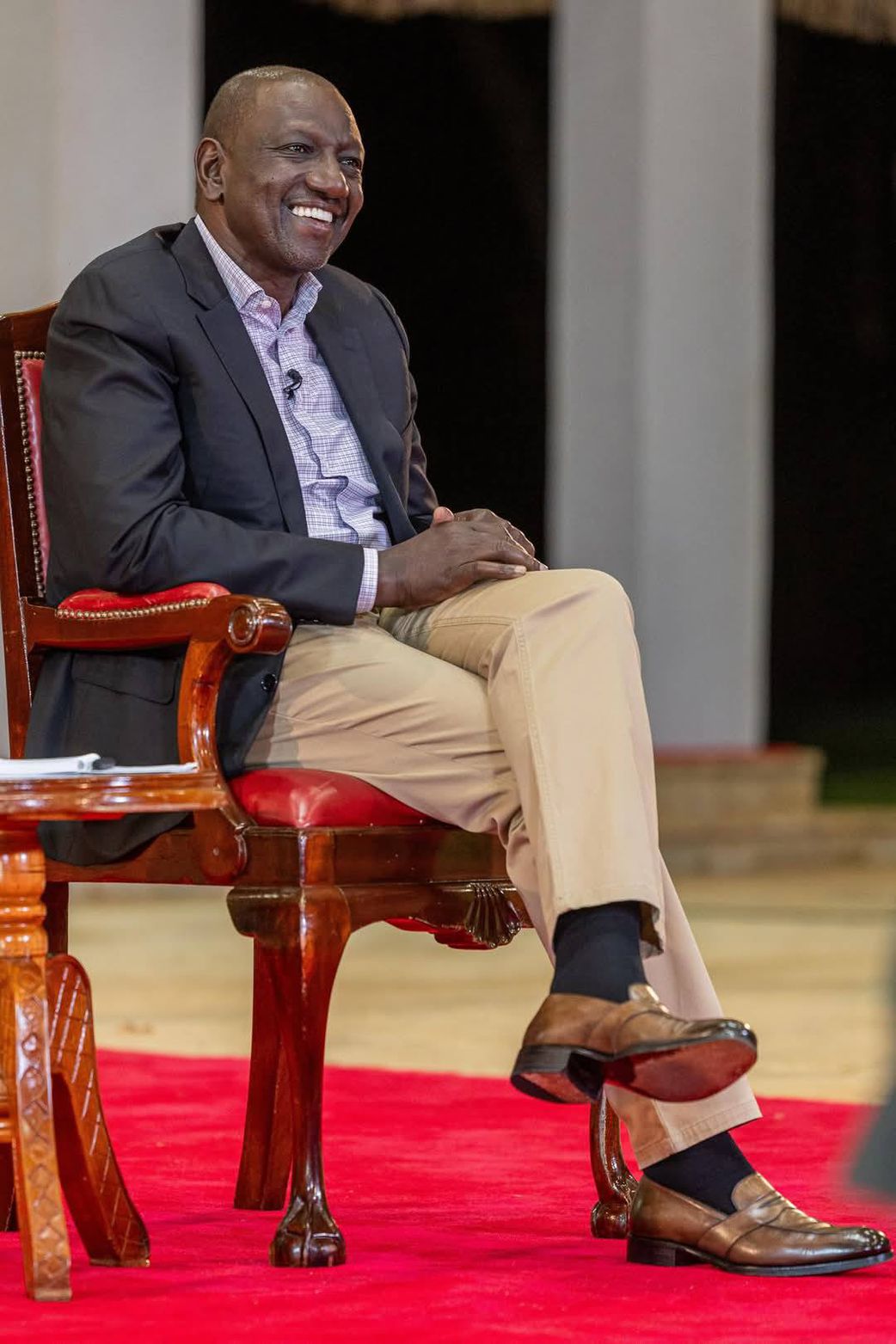 President William Ruto participated in a joint media interview with vernacular stations on March 31, 2025, at Sagana State Lodge.