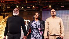 TD Jakes, his daughter Sarah Jakes and her husband Touré Roberts