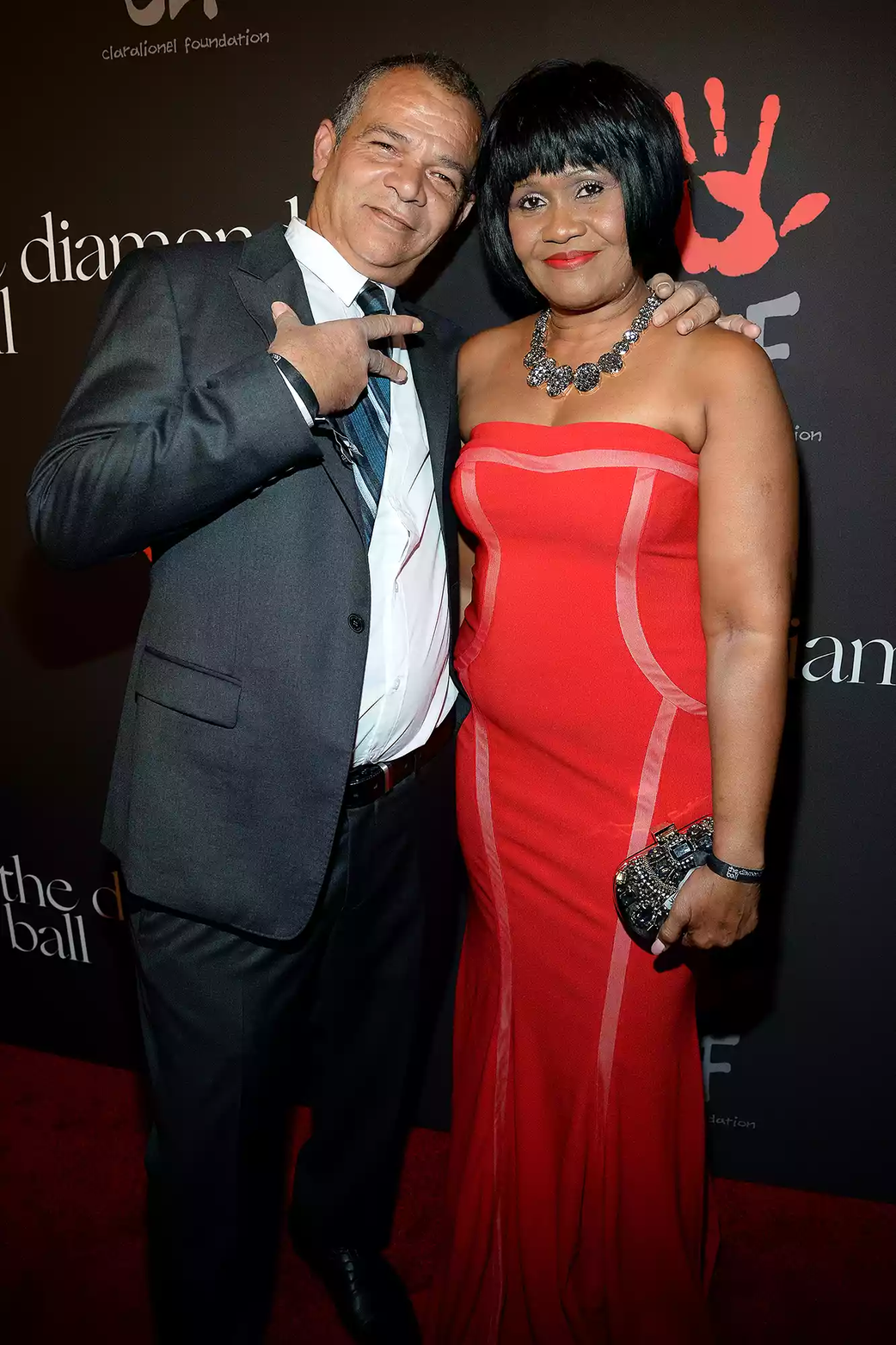 File image of Rihanna's parents Ronald Fenty (left) and Monica Braithwaite (right) in December 2014