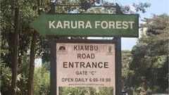 Karura Forest signboard