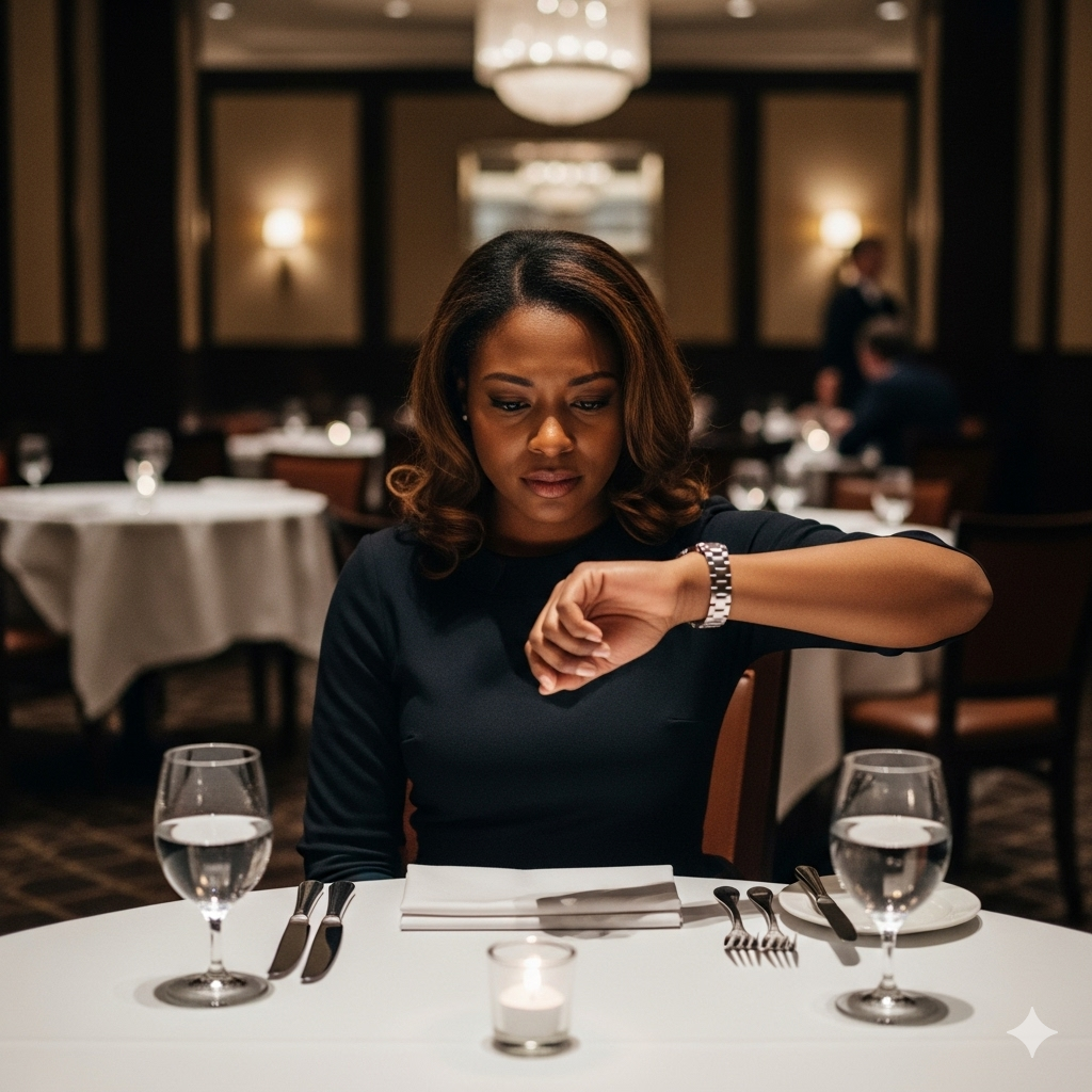 If your partner is consistently late for dinner reservations, they might miss the appetizer