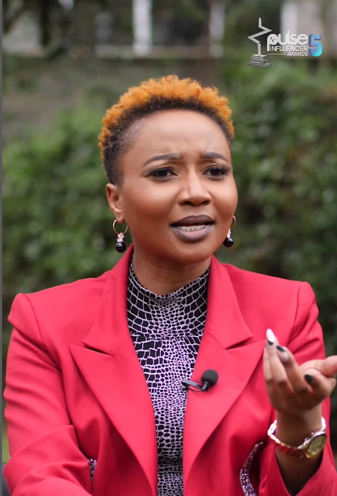 Miss Kithinji during an interview at Pulse Kenya