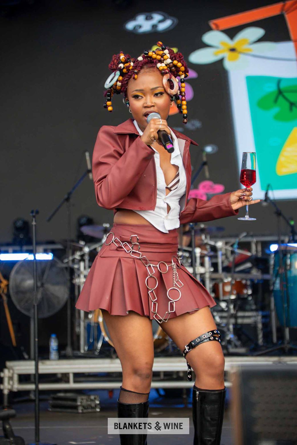 Gloria Munga during We Are Nubia's debut performance at Blankets & Wine